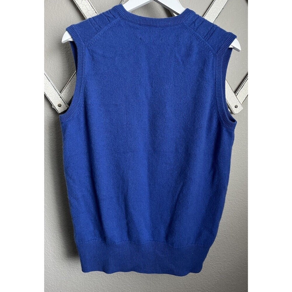 Lord’s by McGeorge of Dumfries Men's Pure Cashmere Sweater Vest Scotland - Blue - Picture 5 of 7